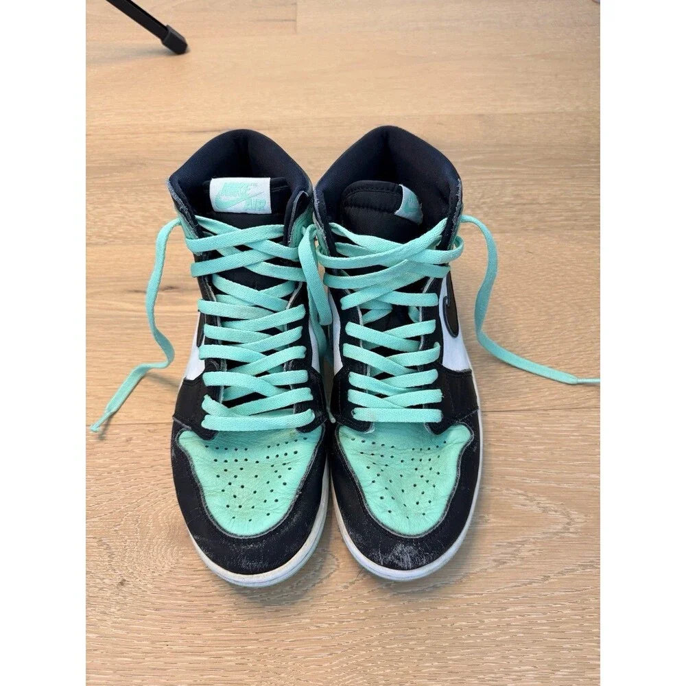 Air Jordan Retro OG 1 Black/ Mint Green / White Men’s Size 9 - Picture 2 of 7